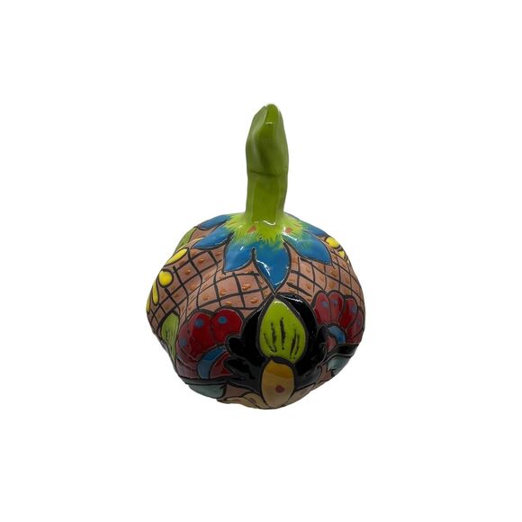 Talavera Mexican Pottery Jack O` Lantern Pumpkin Halloween Large Folk Art Decor - Picture 6 of 9